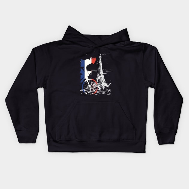 ciclismo tour  de francia Kids Hoodie by vintagejoa